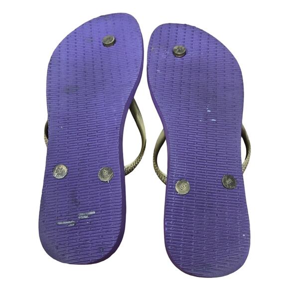 Havaianas Purple Gray Women's Flip Flops US 9 - Picture 6 of 7